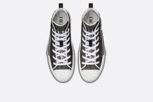 B23 High-Top Sneaker • Black and White Dior Oblique Canvas