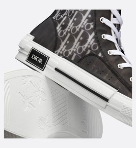 B23 High-Top Sneaker • Black and White Dior Oblique Canvas