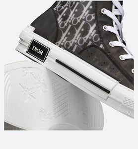 B23 High-Top Sneaker • Black and White Dior Oblique Canvas