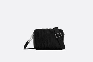 Messenger Pouch • Black Dior Oblique Galaxy Leather