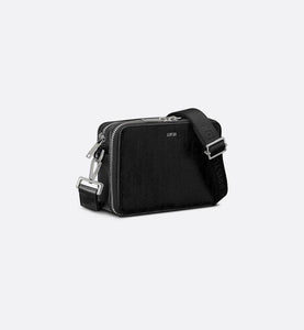 Messenger Pouch • Black Dior Oblique Galaxy Leather