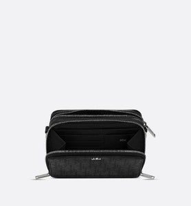 Messenger Pouch • Black Dior Oblique Galaxy Leather