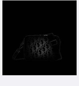 Messenger Pouch • Black Dior Oblique Galaxy Leather