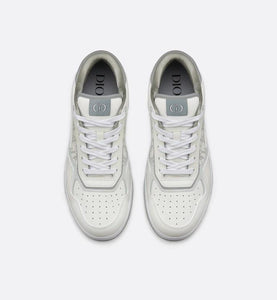 B27 Low-Top Sneaker • White and Gray Smooth Calfskin with White Dior Oblique Galaxy Leather