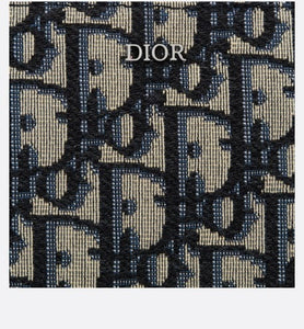 A4 Pouch • Beige and Black Dior Oblique Jacquard