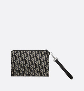 A5 Pouch • Beige and black Dior Oblique jacquard