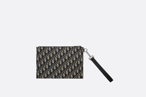 A5 Pouch • Beige and black Dior Oblique jacquard