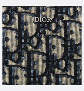 A5 Pouch • Beige and black Dior Oblique jacquard