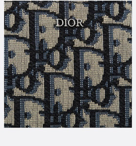 A5 Pouch • Beige and black Dior Oblique jacquard