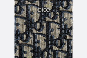 A5 Pouch • Beige and black Dior Oblique jacquard