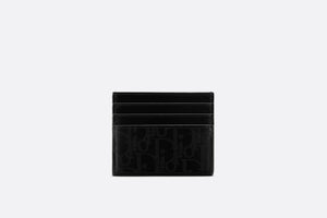 Card Holder • Black Dior Oblique Galaxy Leather