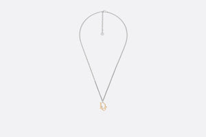 Dior Oblique Pendant Necklace • Silver and Gold-Finish Brass