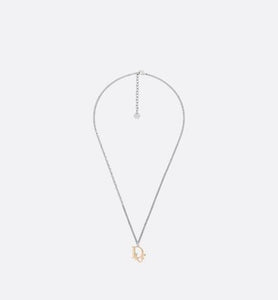 Dior Oblique Pendant Necklace • Silver and Gold-Finish Brass
