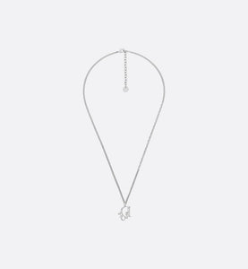 Dior Oblique Pendant Necklace • Silver and Gold-Finish Brass