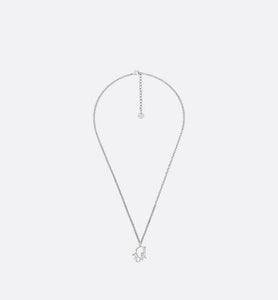 Dior Oblique Pendant Necklace • Silver and Gold-Finish Brass