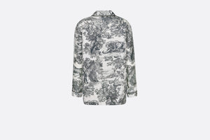 Dior Chez Moi Pajama Jacket • Silk Twill with White and Navy Blue Toile de Jouy Motif