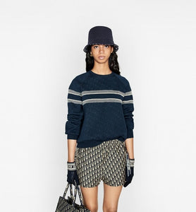 Shorts • Blue Technical Taffeta Jacquard with Dior Oblique Motif