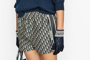 Shorts • Blue Technical Taffeta Jacquard with Dior Oblique Motif