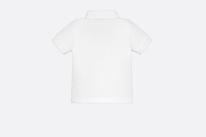 Baby 'CD Icon' Polo Shirt • White Cotton Piqué