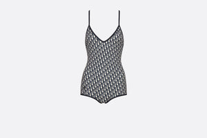 One-Piece Swimsuit • Blue Dior Oblique Technical Fabric