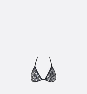 Bikini Top • Blue Dior Oblique Technical Fabric