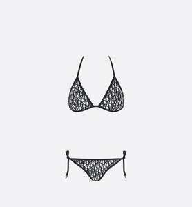 Bikini Top • Blue Dior Oblique Technical Fabric