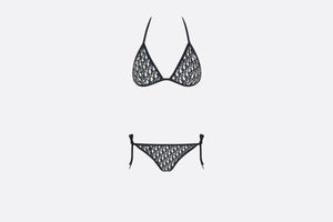 Bikini Top • Blue Dior Oblique Technical Fabric