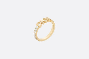 Dio(r)evolution Ring • Gold-Finish Metal and White Crystals