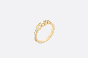 Dio(r)evolution Ring • Gold-Finish Metal and White Crystals