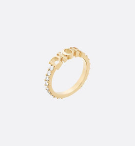 Dio(r)evolution Ring • Gold-Finish Metal and White Crystals