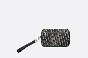 Pouch • Beige and Black Dior Oblique Jacquard