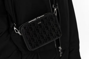 Messenger Pouch • Black Dior Oblique Galaxy Leather