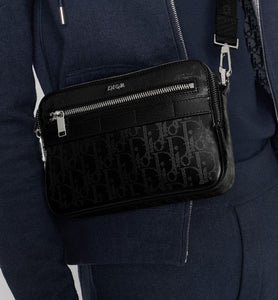 Safari Messenger Bag • Black Dior Oblique Galaxy Leather