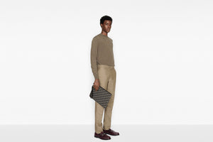 A4 Pouch • Beige and Black Dior Oblique Jacquard