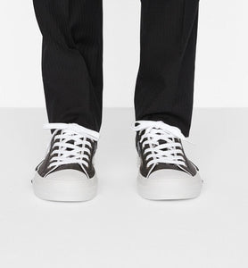 B23 Low-Top Sneaker • Black and White Dior Oblique Canvas