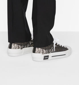 B23 Low-Top Sneaker • Black and White Dior Oblique Canvas