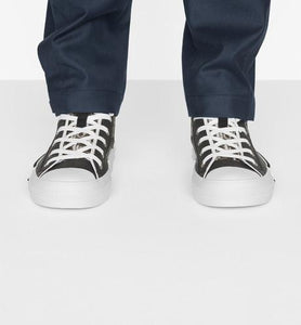 B23 High-Top Sneaker • Black and White Dior Oblique Canvas