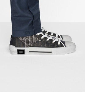 B23 High-Top Sneaker • Black and White Dior Oblique Canvas