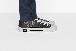 B23 High-Top Sneaker • Black and White Dior Oblique Canvas