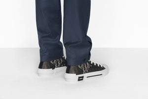 B23 High-Top Sneaker • Black and White Dior Oblique Canvas