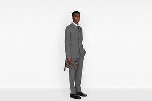 A5 Pouch • Beige and black Dior Oblique jacquard