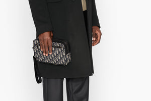Pouch • Beige and Black Dior Oblique Jacquard