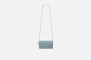 Lady Dior Pouch • Cloud Blue Cannage Lambskin