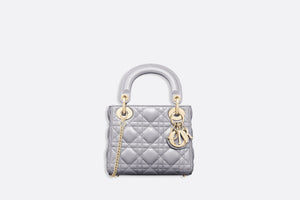 Mini Lady Dior Bag • Opaline Gray Pearlescent Cannage Lambskin