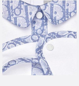 Newborn Gift Set • White Cotton Interlock and Dior Oblique Cotton Satin