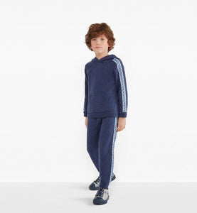Track Pants • Navy Blue Wool, Silk and Cashmere Tricot Knit