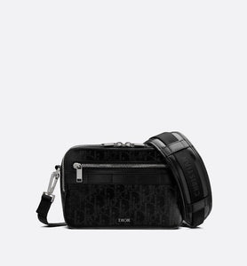 Safari Messenger Bag • Black Dior Oblique Galaxy Leather