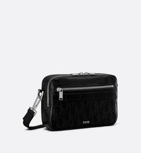 Safari Messenger Bag • Black Dior Oblique Galaxy Leather