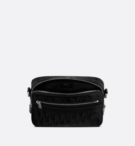 Safari Messenger Bag • Black Dior Oblique Galaxy Leather