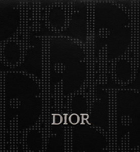 Zipped Card Holder • Black Dior Oblique Galaxy Leather